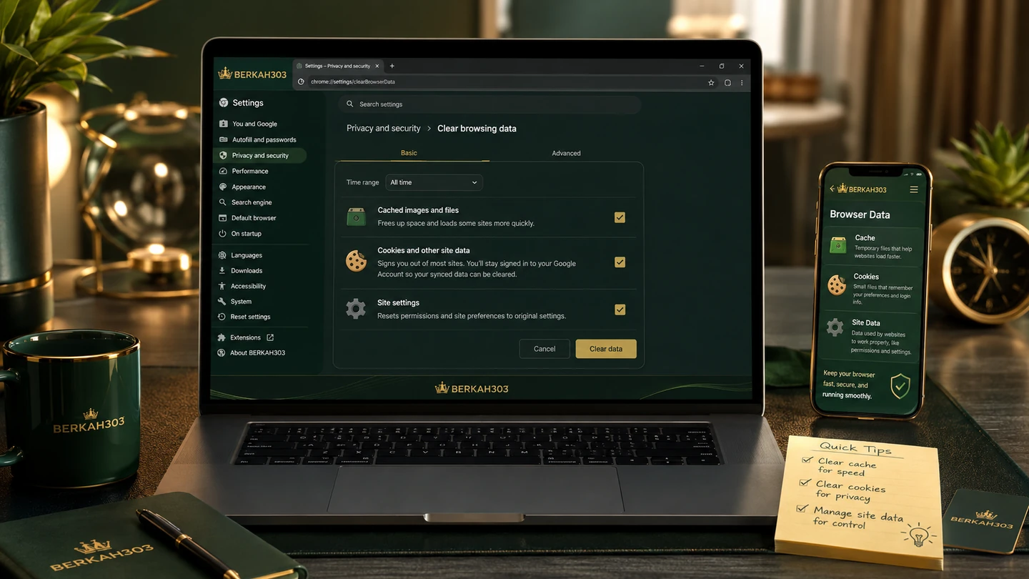 Perbedaan Cache, Cookie, dan Data Situs pada Browser